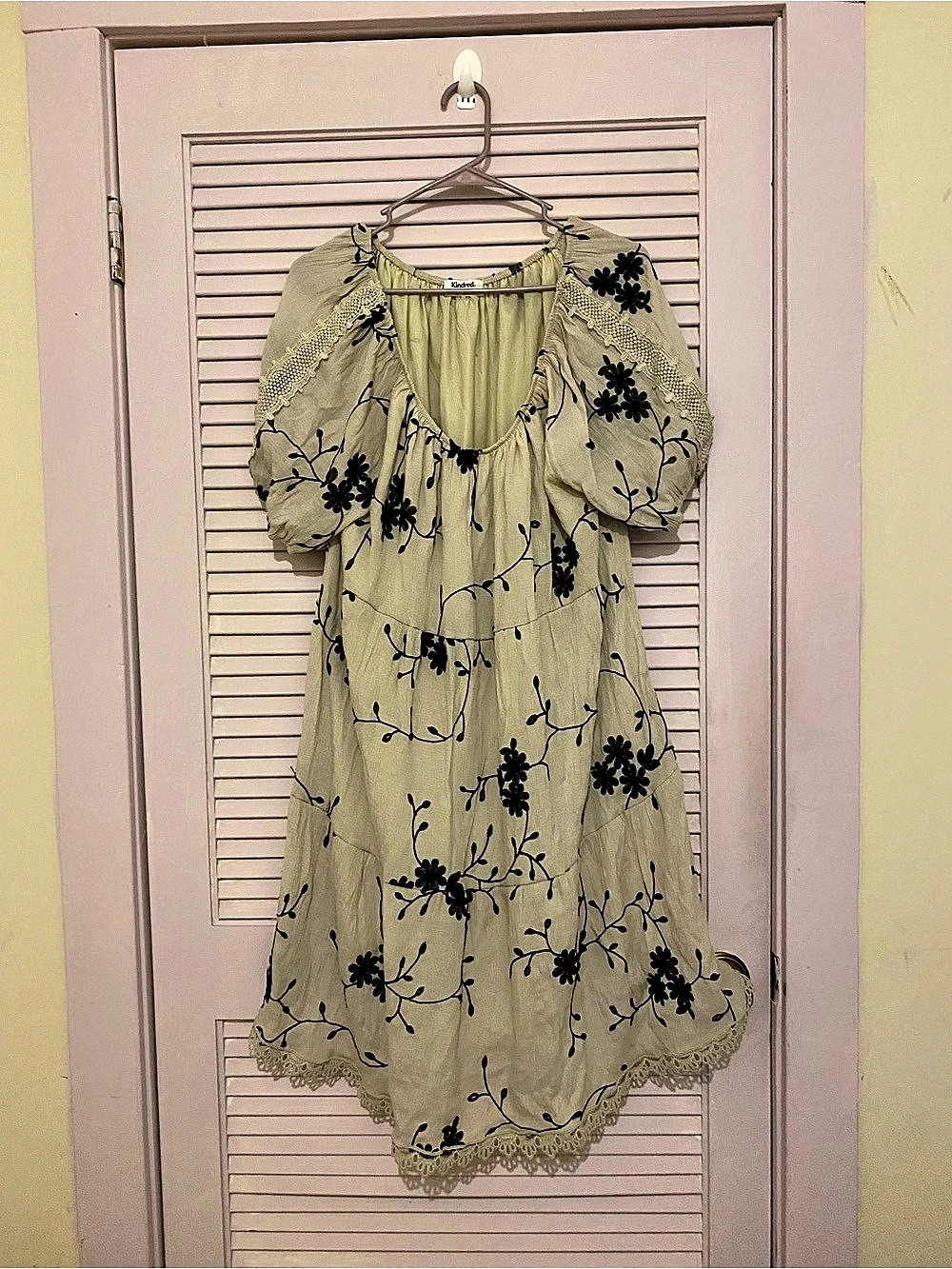 Kindred Floral Mini Dress Green & Black Size 3X